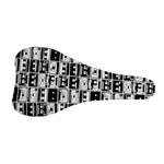 Black And White Cassette Tape Print Bicycle Seat Cover