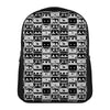 Black And White Cassette Tape Print Casual Backpack