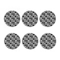 Black And White Cassette Tape Print Coaster Set