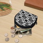 Black And White Cassette Tape Print Coin Purse