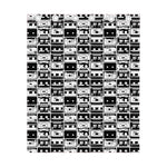 Black And White Cassette Tape Print Curtain