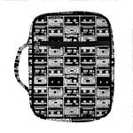 Black And White Cassette Tape Print Front Pocket Bible Bag