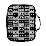 Black And White Cassette Tape Print Front Pocket Bible Bag