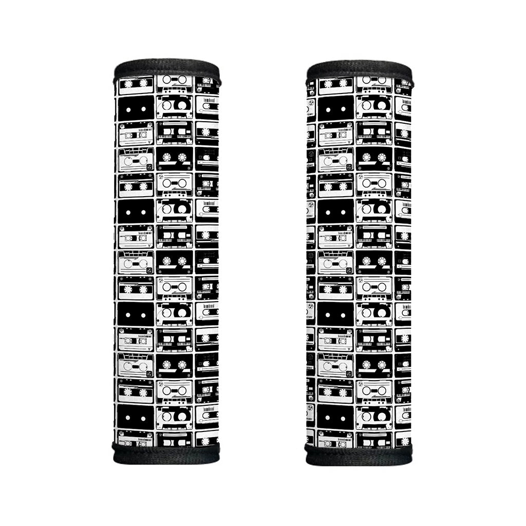 Black And White Cassette Tape Print Handle Covers