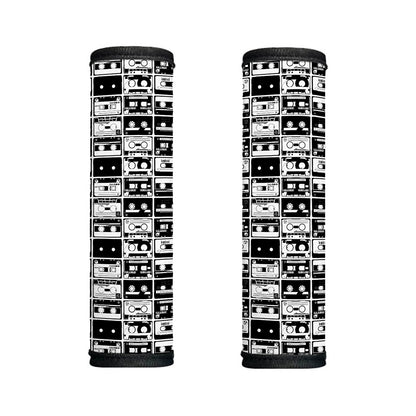 Black And White Cassette Tape Print Handle Covers