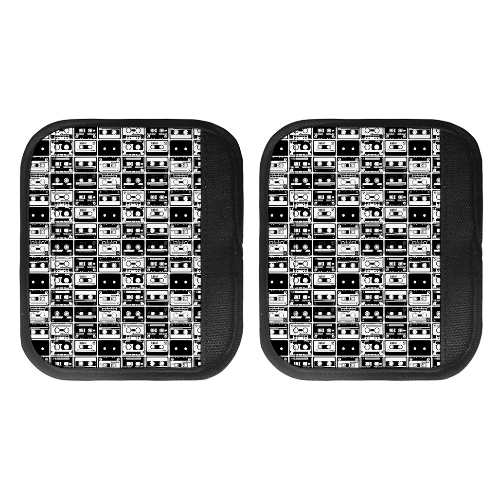 Black And White Cassette Tape Print Handle Covers