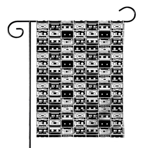 Black And White Cassette Tape Print House Flag