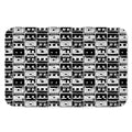 Black And White Cassette Tape Print Indoor Door Mat