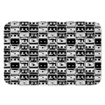 Black And White Cassette Tape Print Indoor Door Mat