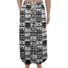 Black And White Cassette Tape Print Lantern Pants