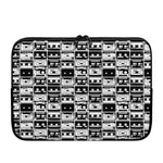 Black And White Cassette Tape Print Laptop Sleeve