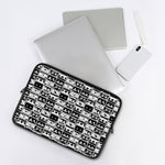 Black And White Cassette Tape Print Laptop Sleeve