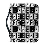Black And White Cassette Tape Print Leather Bible Cover