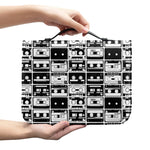 Black And White Cassette Tape Print Leather Bible Cover