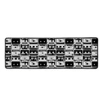 Black And White Cassette Tape Print Long Kitchen Mat