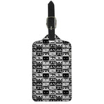 Black And White Cassette Tape Print Luggage Tag