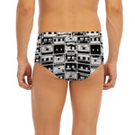 Black And White Cassette Tape Print Men's Briefs