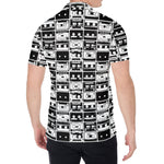 Black And White Cassette Tape Print Men's Shirt