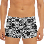 Black And White Cassette Tape Print Men's Short Boxer Briefs