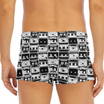 Black And White Cassette Tape Print Men's Short Boxer Briefs