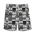 Black And White Cassette Tape Print Men's Athletic Shorts