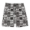 Black And White Cassette Tape Print Men's Swim Trunks