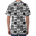 Black And White Cassette Tape Print Men's Velvet T-Shirt