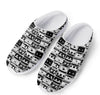 Black And White Cassette Tape Print Mesh Casual Shoes