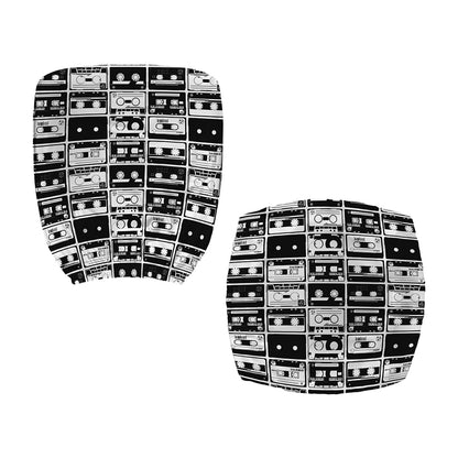 Black And White Cassette Tape Print Office Chair Cover