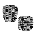Black And White Cassette Tape Print Office Chair Cover