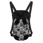 Black And White Cassette Tape Print Pet Carrier Backpack