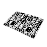Black And White Cassette Tape Print Pet Cooling Mat Cover