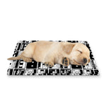 Black And White Cassette Tape Print Pet Cooling Mat Cover