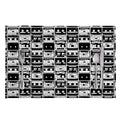 Black And White Cassette Tape Print Placemat