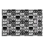 Black And White Cassette Tape Print Placemat