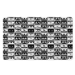 Black And White Cassette Tape Print Polyester Doormat