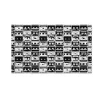 Black And White Cassette Tape Print Polyester Flag