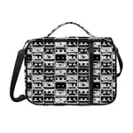 Black And White Cassette Tape Print Shoulder Strap Bible Bag