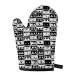 Black And White Cassette Tape Print Single Oven Mitt
