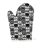 Black And White Cassette Tape Print Single Oven Mitt