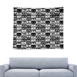 Black And White Cassette Tape Print Tapestry