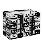 Black And White Cassette Tape Print Utility Tote Bag
