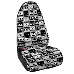 Black And White Cassette Tape Print Waterproof Car Seat Cover