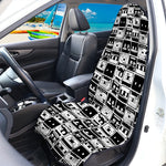 Black And White Cassette Tape Print Waterproof Car Seat Cover