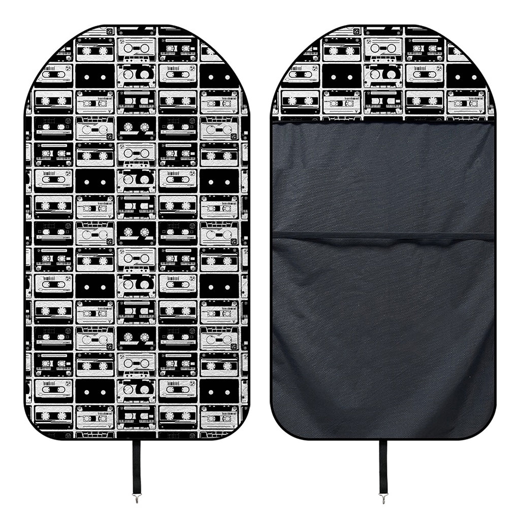 Black And White Cassette Tape Print Waterproof Car Seat Cover