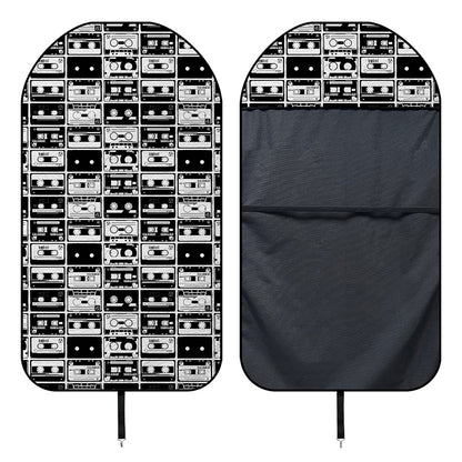 Black And White Cassette Tape Print Waterproof Car Seat Cover