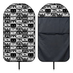 Black And White Cassette Tape Print Waterproof Car Seat Cover