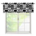 Black And White Cassette Tape Print Window Valance