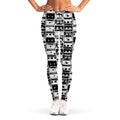 Black And White Cassette Tape Print Women's Leggings