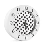 Black And White Cat Pattern Print Alarm Clock